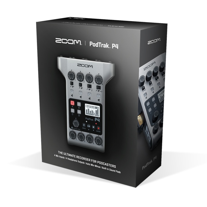 ZOOM(ズーム) ポッドキャスト用レコーダー PodTrak P4: マイク/音響