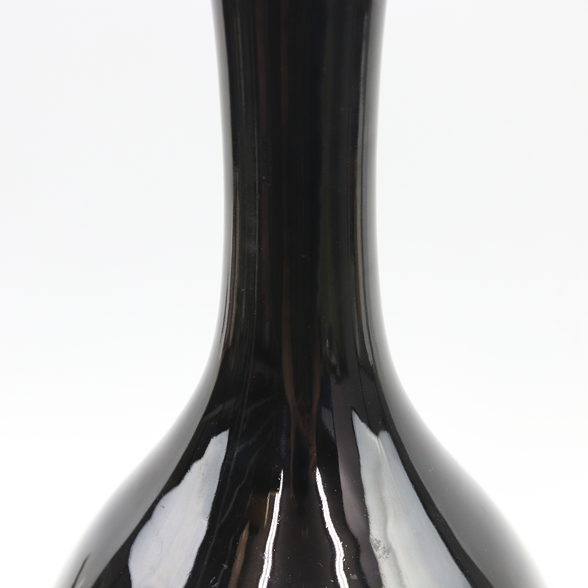 0280 時代物 黒釉花瓶 大清乾隆年製 景徳鎮窯 中国美術