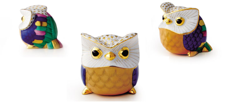 最終値下ヘレンド オウル 世界のフクロウ 箱 バリ限定3000体