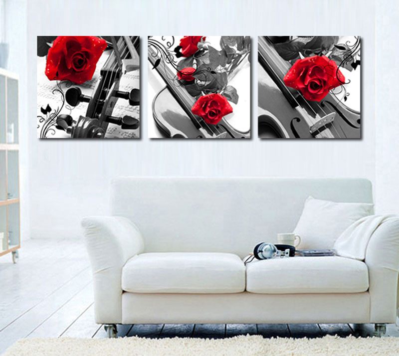 啓功・四条屏】「梅蘭竹菊」掛軸セット 表装済み／163×38cm 啓功・四条