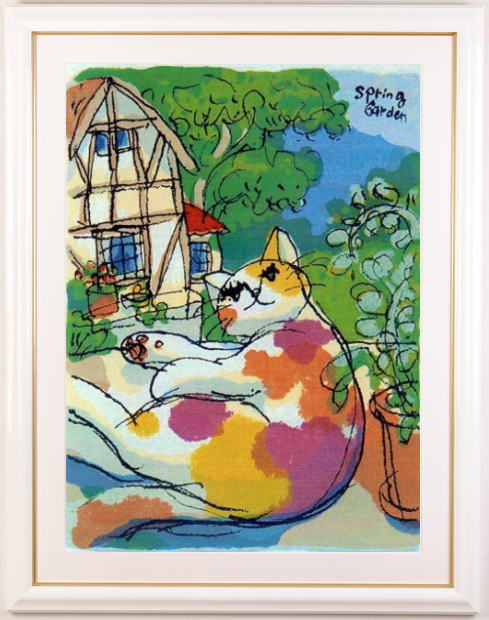 H*u様 マイケル・ルー シルクスクリーン 版画 猫 cat Michael L H*u様