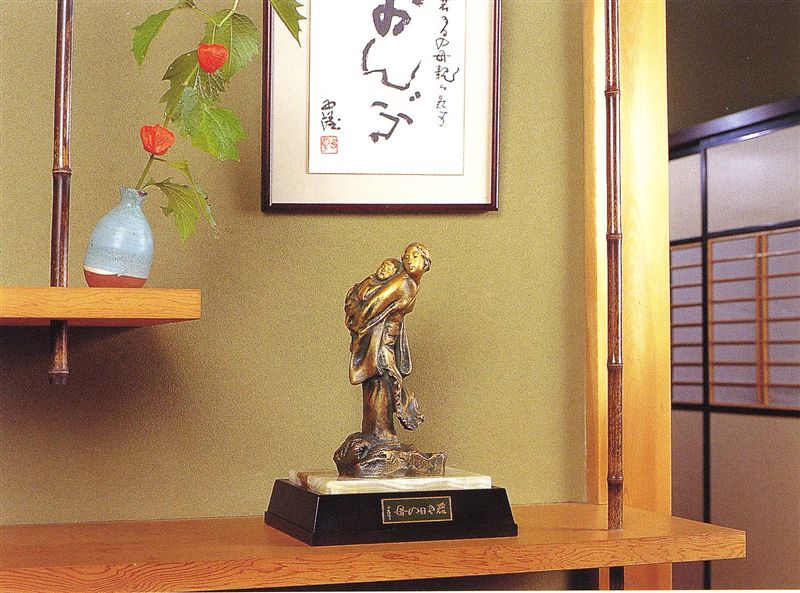 北村西望 少女 ブロンズ像 62cm 約19.6kg 北村西望 少女 ブロンズ像