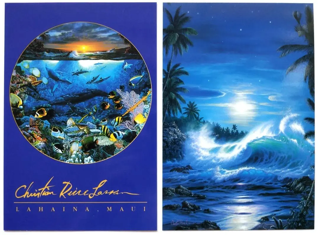 クリスチャン・リース・ラッセン 自然風景画 「マウイムーンII」印刷物