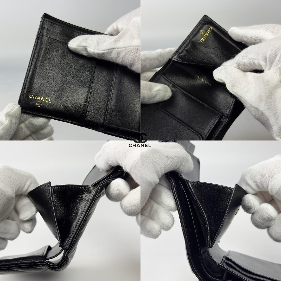 正規品 シャネル マトラッセ ジェブロン ゴールド金具 Wホック 三