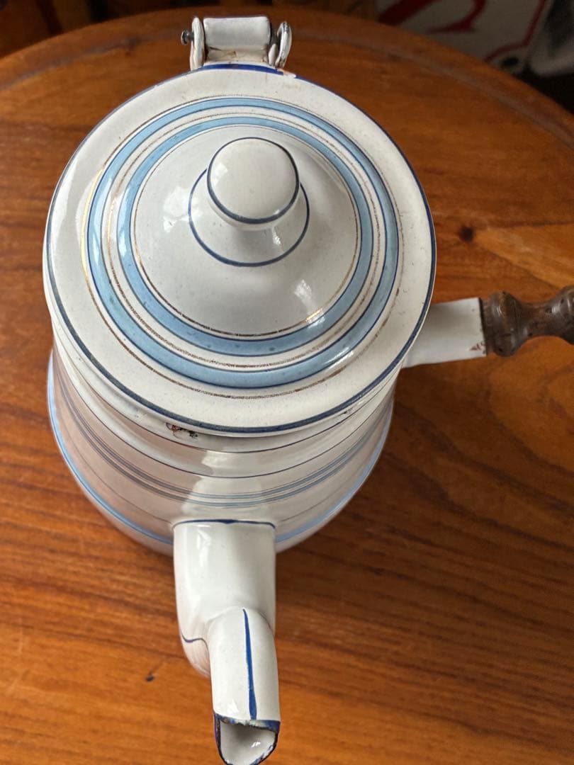 フランスアンティークホーローポットショコラティエールエトワール社レア