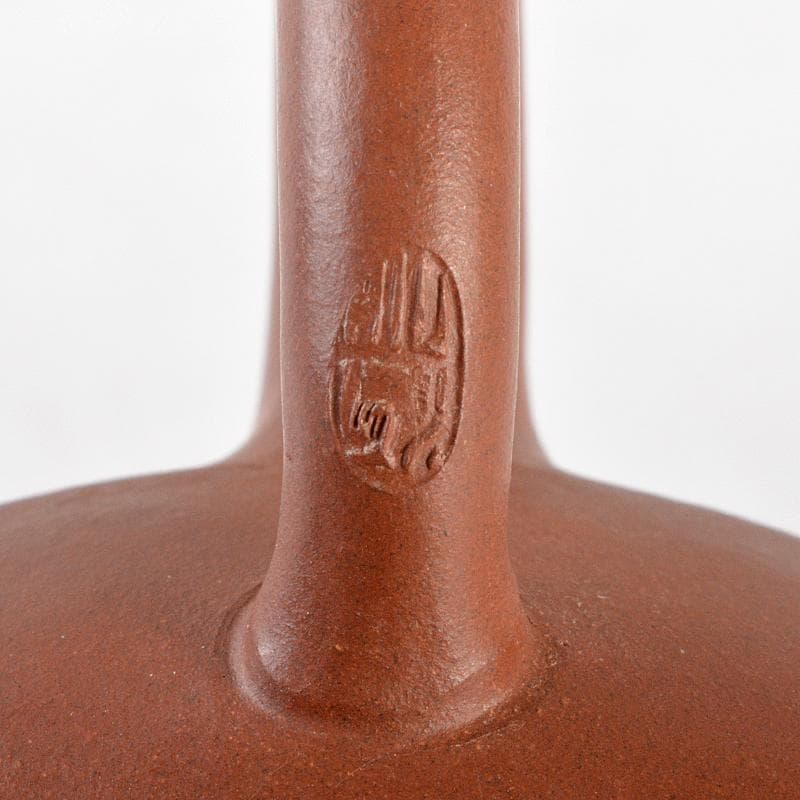 中国 荊渓恵孟臣製 紫砂 朱泥 漢詩竹文 急須 茶壷 M