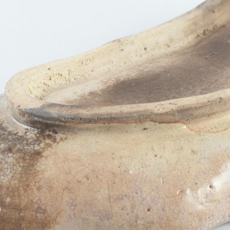 萩焼 十一代 坂高麗左衛門（韓峯）作 葉形 銘々皿 五