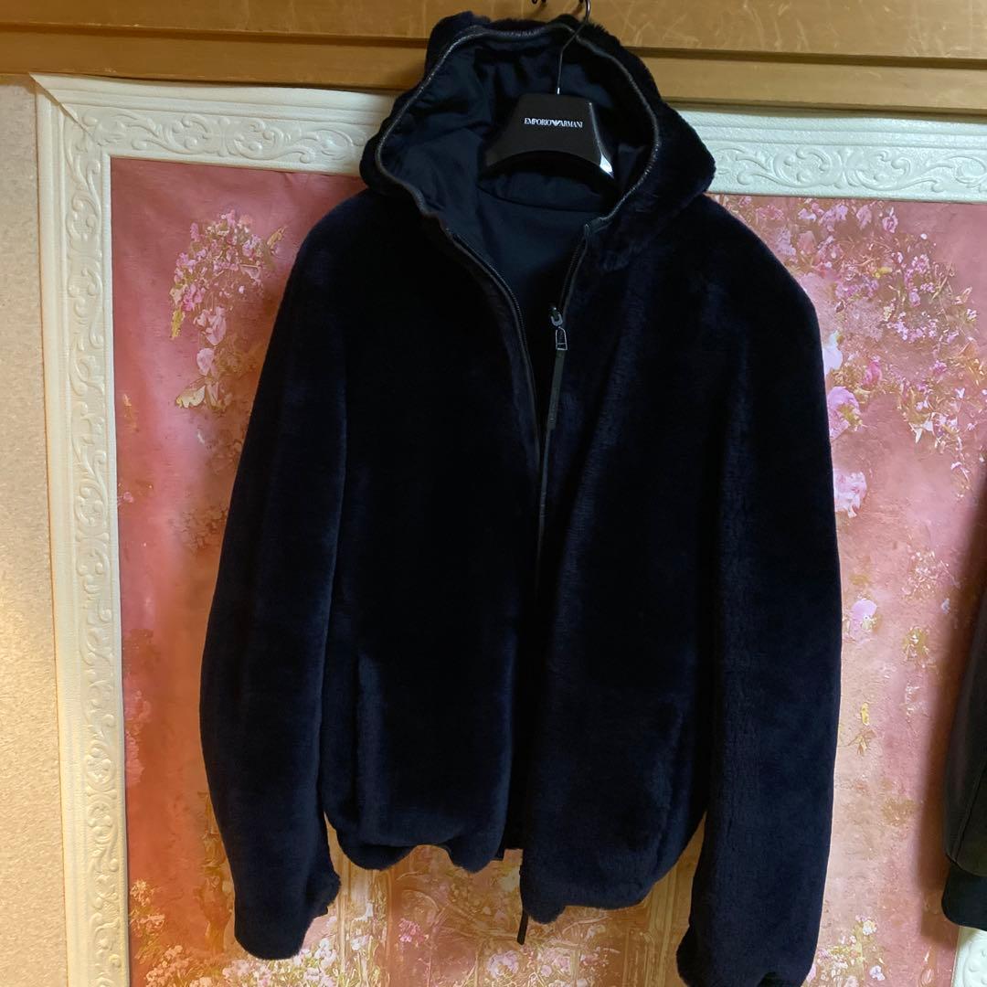 EMPORIO ARMANI 2019 シェアリングラム　リバーシブルジャケット EMPORIO ARMANI 2019 シェアリングラム リバーシブルジャケット